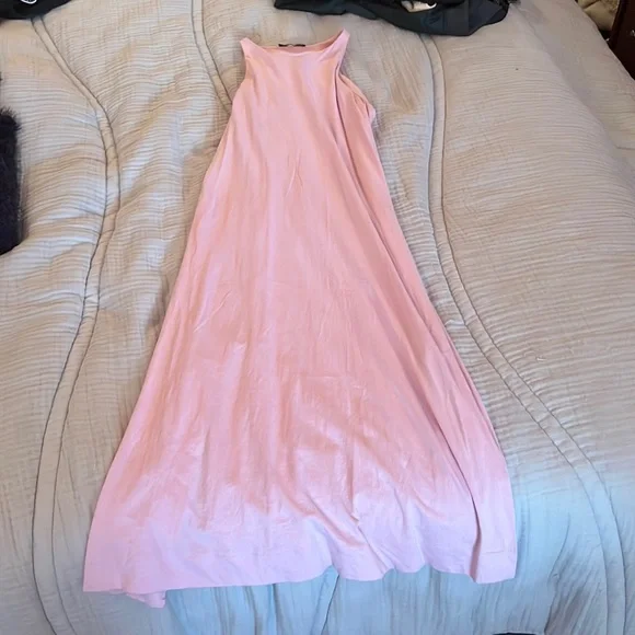 Zara | Dresses | Light Pink Zara Halter Dress High Neck | Poshmark